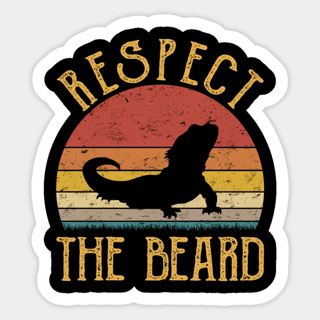 Respect The Bearded Dragon Sticker by HenryClarkeFashion